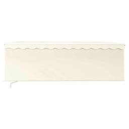 Berkfield Home Manual Retractable Awning with Blind&LED 4x3m Cream