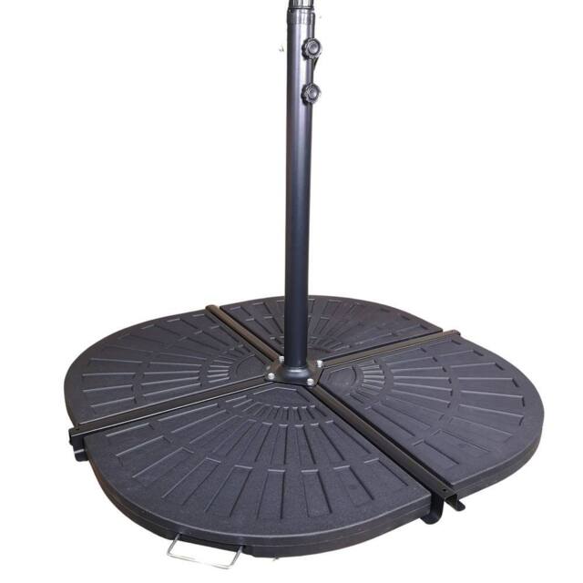 Samuel Alexander 4 Piece 14kg Black Hanging Banana Cantilever Garden Parasol Base Weights - image 1