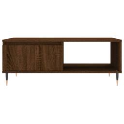 Berkfield Home Decorative Coffee Table Brown Oak 90x60x35 cm Engineered Wood - Size: 90 x 60 x 35 cm - thumbnail 5
