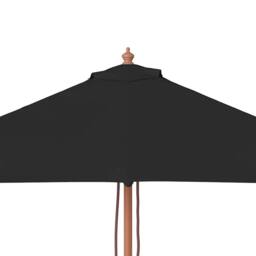 Berkfield Home Outdoor Parasol with Wooden Pole Black 150x200 cm - thumbnail 7