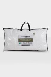 "Homescapes Premium Wool King Size Pillow with Quilted Case, 19 x 35"" in White"
