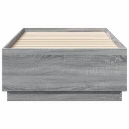 Berkfield Home Bed Frame with LED without Mattress Grey Sonoma 75x190 cm Small Single - thumbnail 6