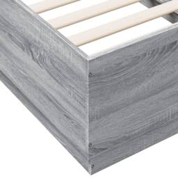 Berkfield Home Bed Frame with LED without Mattress Grey Sonoma 75x190 cm Small Single - thumbnail 9
