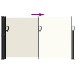 Berkfield Home Retractable Side Awning Cream 120x500 cm - thumbnail 5
