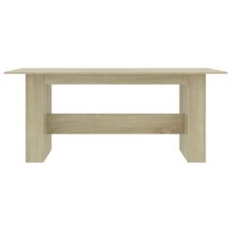 Berkfield Home Dining Table Sonoma Oak 180x90x76 cm Engineered Wood in Brown - Size: 180 x 90 x 76 cm - thumbnail 4