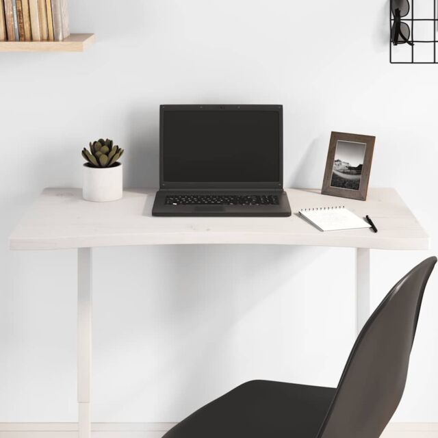 Berkfield Home Desk Top White 80x40x2.5 cm Solid Wood Pine - image 1