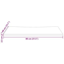 Berkfield Home Desk Top White 80x40x2.5 cm Solid Wood Pine - thumbnail 8