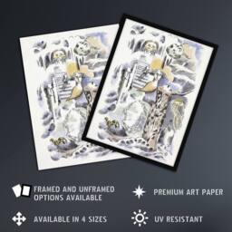 Artery8 Ghosts Design for Urne Buriall Book Nash Framed Wall Art Print - Size: A4 - thumbnail 2