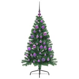 Berkfield Home Beautiful Artificial Pre-lit Christmas Tree Green 120 cm PVC - thumbnail 4