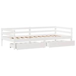 Berkfield Home Daybed with Drawers without Mattress White 90x200 cm Solid Wood - thumbnail 9