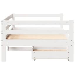 Berkfield Home Daybed with Drawers without Mattress White 90x200 cm Solid Wood - thumbnail 7