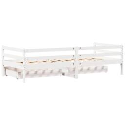 Berkfield Home Daybed with Drawers without Mattress White 90x200 cm Solid Wood - thumbnail 8