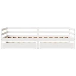 Berkfield Home Daybed with Drawers without Mattress White 90x200 cm Solid Wood - thumbnail 4