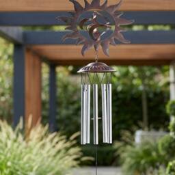 Garden Greatness Artisan Rusty Sun Garden Windchime - thumbnail 2