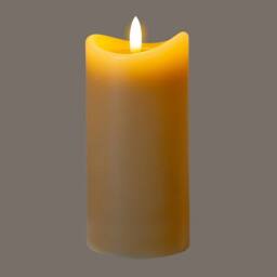 Lemon Pavilion Furniture and Decor Natural Glow 2.75x6 Melted LED Candle - Plastic - L7xW7xH15 cm - Taupe - thumbnail 2