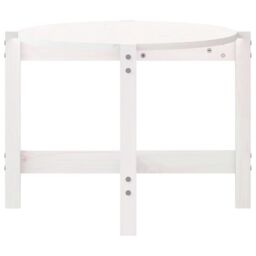 Berkfield Home Coffee Table White 118x63x45 cm Solid Wood Pine - Size: 118 x 63 x 45 cm - thumbnail 6