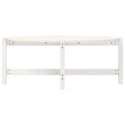 Berkfield Home Coffee Table White 118x63x45 cm Solid Wood Pine - Size: 118 x 63 x 45 cm - thumbnail 5