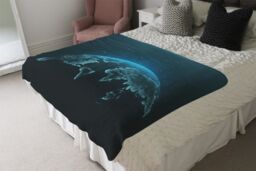 Benjamin Tate Design Map Of The Planet Blanket in Natural - Size: 120 cm x 150 cm - thumbnail 3