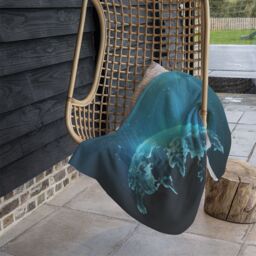 Benjamin Tate Design Map Of The Planet Blanket in Natural - Size: 120 cm x 150 cm - thumbnail 4