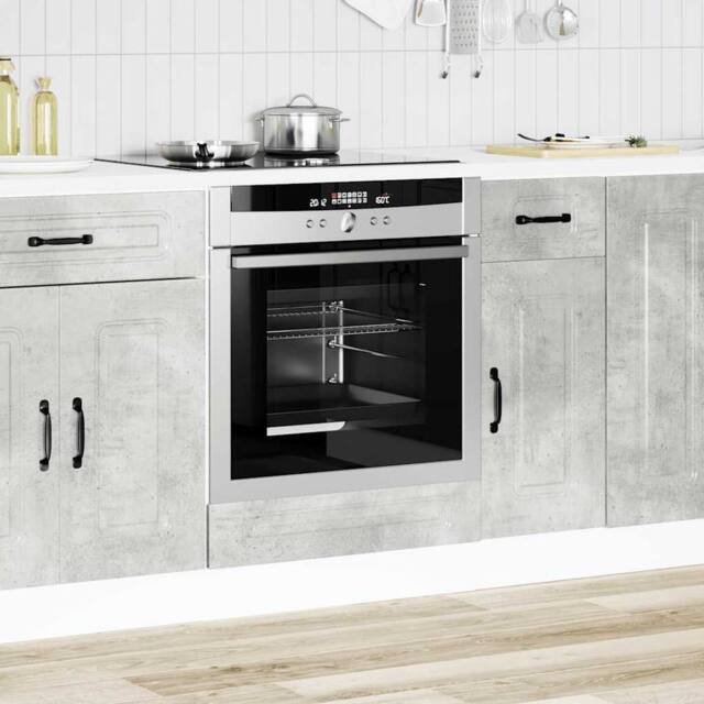 Berkfield Home Oven Cabinet Kalmar Concrete Grey Engineered Wood - image 1