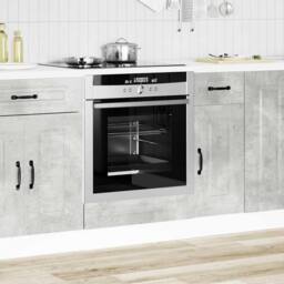 Berkfield Home Oven Cabinet Kalmar Concrete Grey Engineered Wood - thumbnail 1