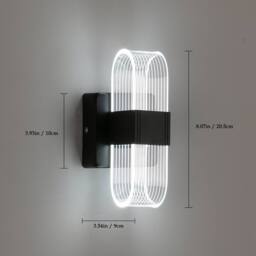 Goeco Wall Light LED Indoor, 12 W, Dimmable, 3000K/4500K/6500K, for Stairs in Black - thumbnail 6