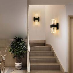 Goeco Wall Light LED Indoor, 12 W, Dimmable, 3000K/4500K/6500K, for Stairs in Black - thumbnail 4