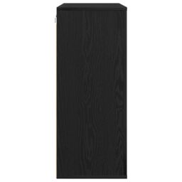 Berkfield Home Wall Cabinet Black Oak 80x33x80 cm Engineered Wood - Size: 80 x 33 x 80 cm - thumbnail 7