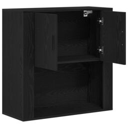 Berkfield Home Wall Cabinet Black Oak 80x33x80 cm Engineered Wood - Size: 80 x 33 x 80 cm - thumbnail 5