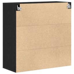 Berkfield Home Wall Cabinet Black Oak 80x33x80 cm Engineered Wood - Size: 80 x 33 x 80 cm - thumbnail 8