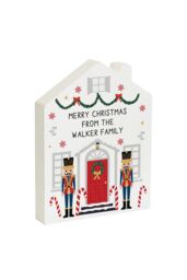 Personalised Memento Company Personalised Nutcracker Christmas House Ornament in White