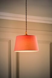 ValueLights Aspen Blush Pink Tapered Easy Fit Pendant Lamp Shade in Pale Pink - Size: Medium - thumbnail 2