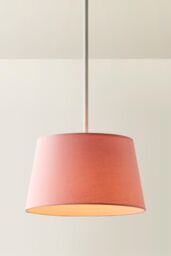 ValueLights Aspen Blush Pink Tapered Easy Fit Pendant Lamp Shade in Pale Pink - Size: Medium - thumbnail 3