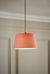 ValueLights Aspen Blush Pink Tapered Easy Fit Pendant Lamp Shade in Pale Pink - Size: Medium