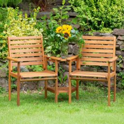 Royalcraft NAPOLI Companion Acacia Set - Duo Love Seat in Natural - thumbnail 3