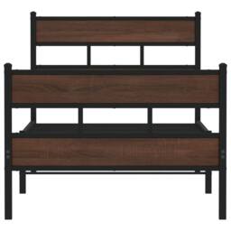 Berkfield Home Elegant Bed Frame without Mattress with Headboard & Footboard 9 in Brown - thumbnail 4