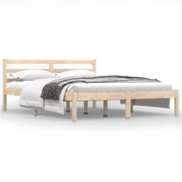 Berkfield Home Day Bed Solid Wood Pine 140x190 cm in Brown - thumbnail 2
