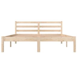 Berkfield Home Day Bed Solid Wood Pine 140x190 cm in Brown - thumbnail 4