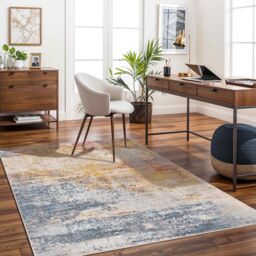 Livabliss Ankara - Abstract Grey Blue Modern Marble Living Dining Bedroom Rug - Size: 160 cm x 215 cm - thumbnail 9