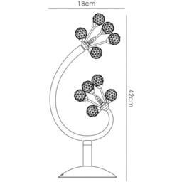 Netlighting Octavia Table Lamp 2 Light G4 French GoldCrystal NOT LEDCFL Compatible in Gold - thumbnail 3