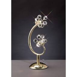 Netlighting Octavia Table Lamp 2 Light G4 French GoldCrystal NOT LEDCFL Compatible in Gold - thumbnail 2