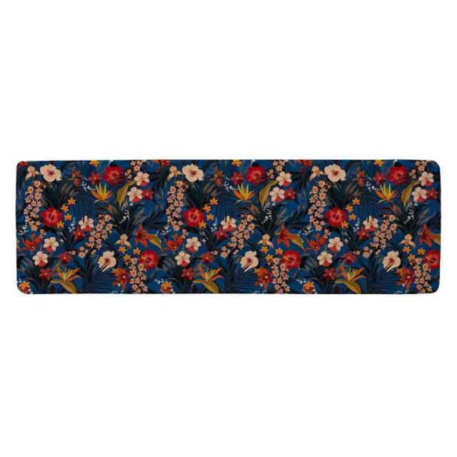 Benjamin Tate Design Bright Red & Orange Tropical Flowers & Plants Runner Rug in Natural - Size: 67 cm x 230 cm - image 1