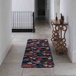 Benjamin Tate Design Bright Red & Orange Tropical Flowers & Plants Runner Rug in Natural - Size: 67 cm x 230 cm - thumbnail 3