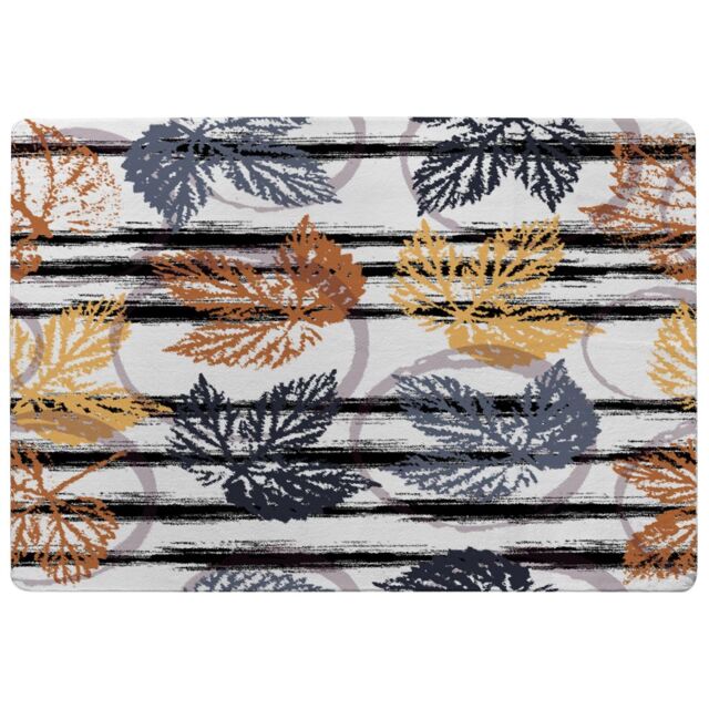 Benjamin Tate Design Cute Autumn Leaves Rug in Natural - Size: Large - image 1