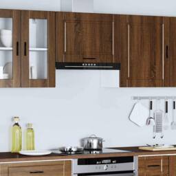 Berkfield Home Kitchen Wall Cabinet Porto Brown Oak Engineered Wood - thumbnail 4
