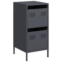 Berkfield Home Sideboard Anthracite 35x39x73.5 cm Cold-rolled Steel in Charcoal - thumbnail 2