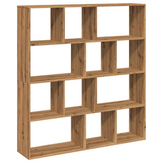 Berkfield Home Book Cabinet Artisian Oak 132x29x141.5 cm Engineered Wood in Brown - image 1