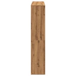 Berkfield Home Book Cabinet Artisian Oak 132x29x141.5 cm Engineered Wood in Brown - thumbnail 6