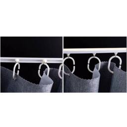 Nordara 3M White Coiled Curtain Track Rail With Gliders For Bay Window - thumbnail 3
