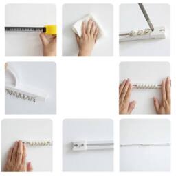 Nordara 3M White Coiled Curtain Track Rail With Gliders For Bay Window - thumbnail 5
